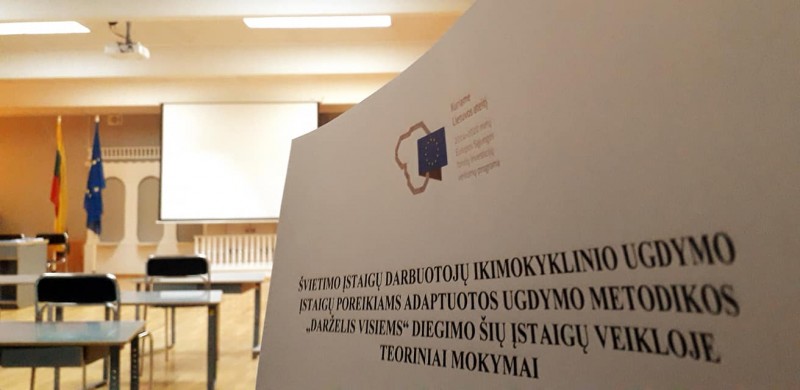 Projekto „Šilalės, Šakių ir Šiaulių rajonų savivaldybių ikimokyklinio ugdymo mokyklų veiklos tobulinimas“ mokymai
